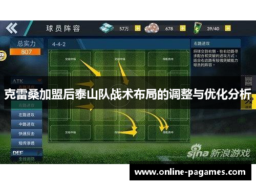 克雷桑加盟后泰山队战术布局的调整与优化分析